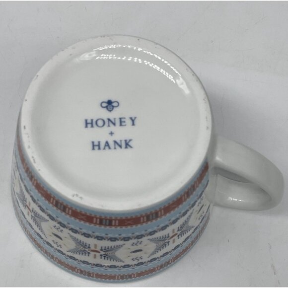 Omni Hotels & Resorts Set 2 Honey & Hank Coffee Tea Mugs Cups Fair Isle Pattern - Picture 5 of 10